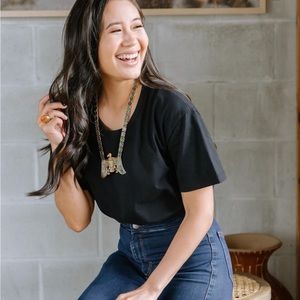 Smash & Tess Black Tee shirt Bodysuit